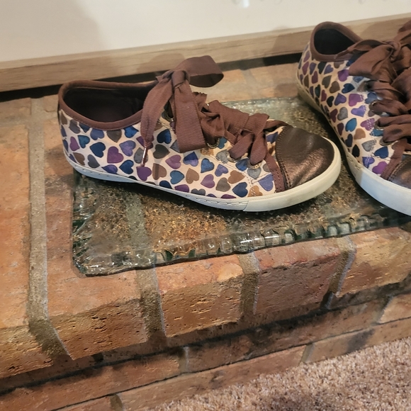 Brighton 'Lovely' Multi Heart Canvas Shoes - Picture 3 of 16